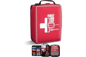HOMESTOCKPLUS First Aid Kit, Upgrade Trauma First Aid Kit with Labelled Compartments -Emergency Medical Kits with Molle System First Aid Kits for Car, Home, Hiking, Camping and Outdoor Emergencies -216 Pieces
