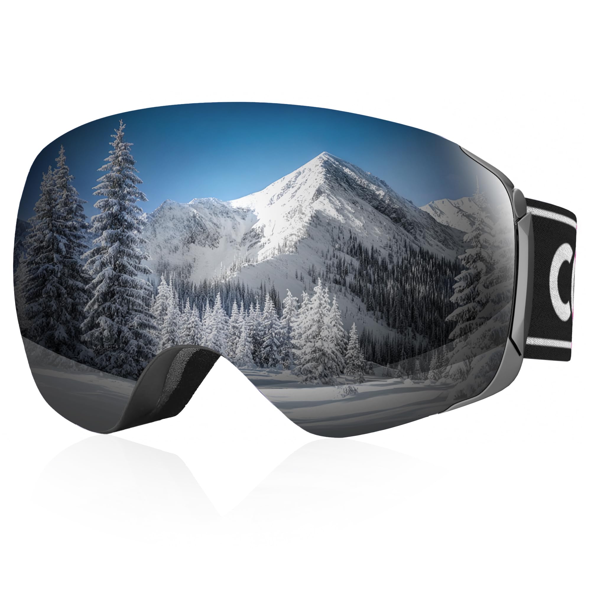 Photo 1 of COOLOO Snow/Ski Goggles, Snowboard Goggles for Men Women Youth -OTG, Magnetic Lens Frameless Anti Fog 100% UV Protection