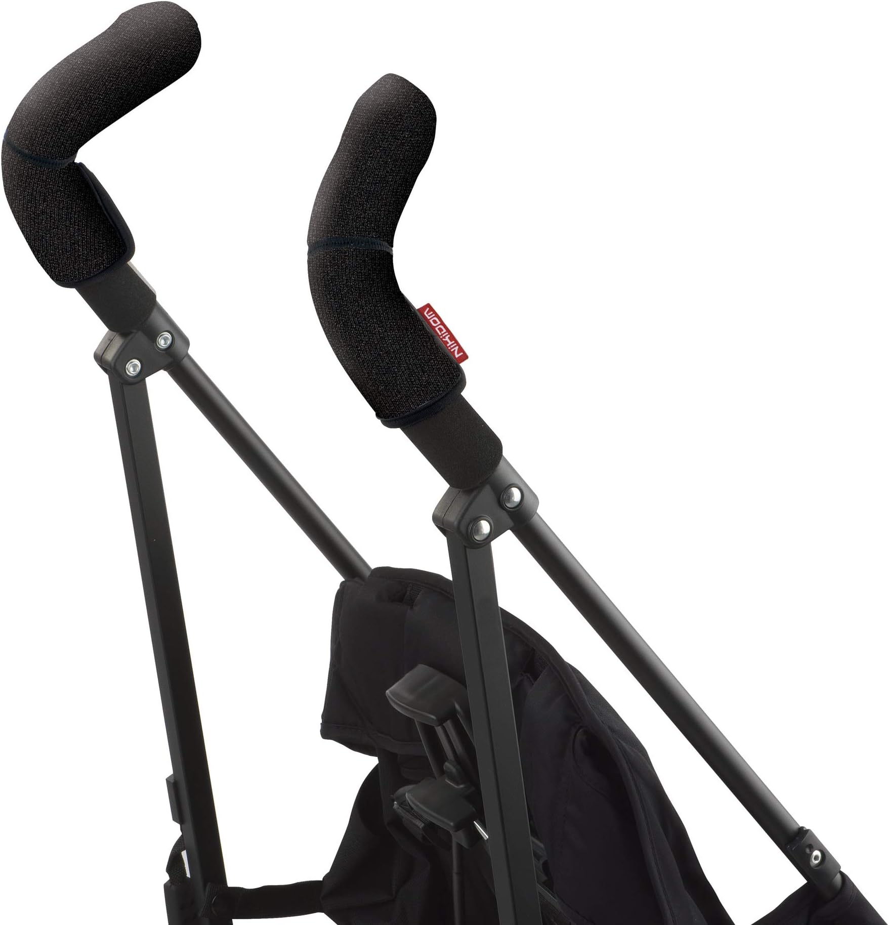 Nikidom Double Handle Neoprene Cover for Dual Drive Baby Pushchair Stroller, Dirt Proof Protector Grip Sleeve, Machine Washable - Black