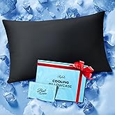 Ice Cooling Pillowcase for Hot Sleepers, Instantly Cool, Stays Cold All Night, Softer Than Silk Pillow Cases, Pillow Covers with Invisible Zipper, Gift for Men & Women - Standard Size, Black (1 Pack)