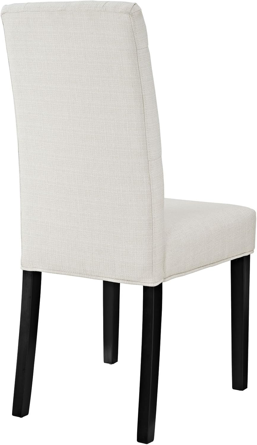 Modway Confer Modern Tufted Upholstered Fabric Parsons Kitchen and Dining Room Chair in Beige - Chairs