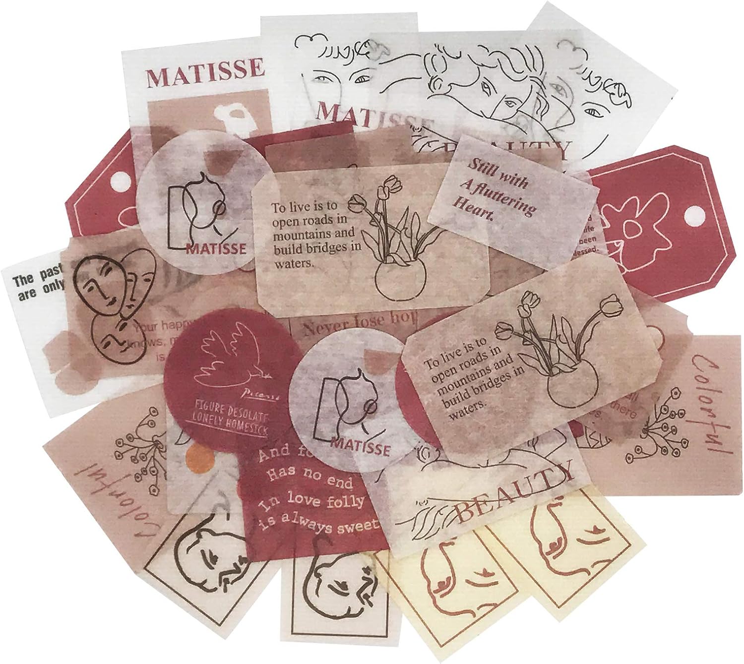 amazoncom zmlsed vintage stickers 40pcs decorative