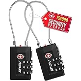 BV TSA Accepted Luggage Travel Lock, Set-Your-Own Combination Lock for School Gym Locker, Luggage Suitcase Baggage Locks, Fil