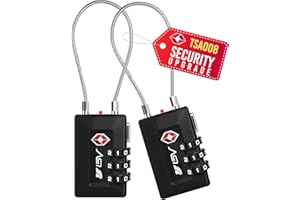 BV TSA Accepted Luggage Travel Lock, Set-Your-Own Combination Lock for School Gym Locker, Luggage Suitcase Baggage Locks, Fil