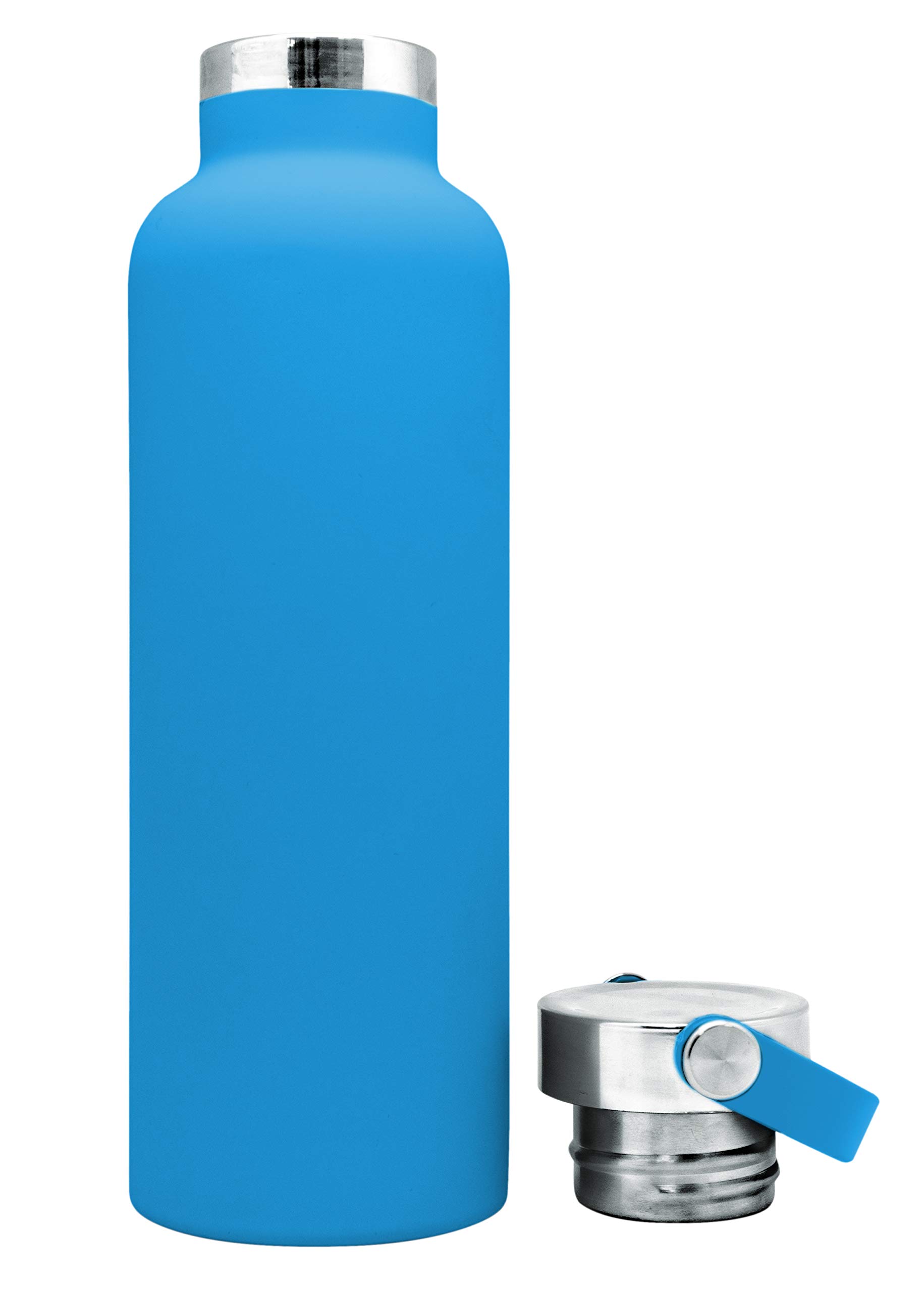 NERTHUS FIH 764 Thermal Bottle Stopper Double Wall Handle for Hot and Cold, Blue Stainless Steel 750 ml, BPA Free, 18/8 โ image 1