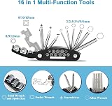 Kitbest Bike Repair Kit with Pump 16-in-1 Multitool and Bag view 5