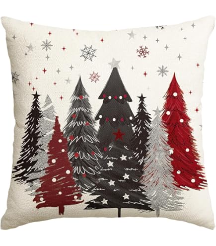 Fundas De Almohada De Árbol De Navidad De Color Verde Oscuro | Envío Gratis