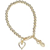 Cherished Moments Gold-Plated Stackable Matching Mom & Me Bracelets with Heart for Babies, Infants, Toddlers, Little Girls, and Women