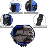 WANDF Swim Bag Mesh Drawstring Backpack Wet Pocket XL Navy Blue view 5