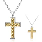 S925 Sterling Silver Cross Necklace for Women, Dainty Mother of Pearl Pendant with Cubic Zirconia, Chic Symbolic Jewelry Gift for Her