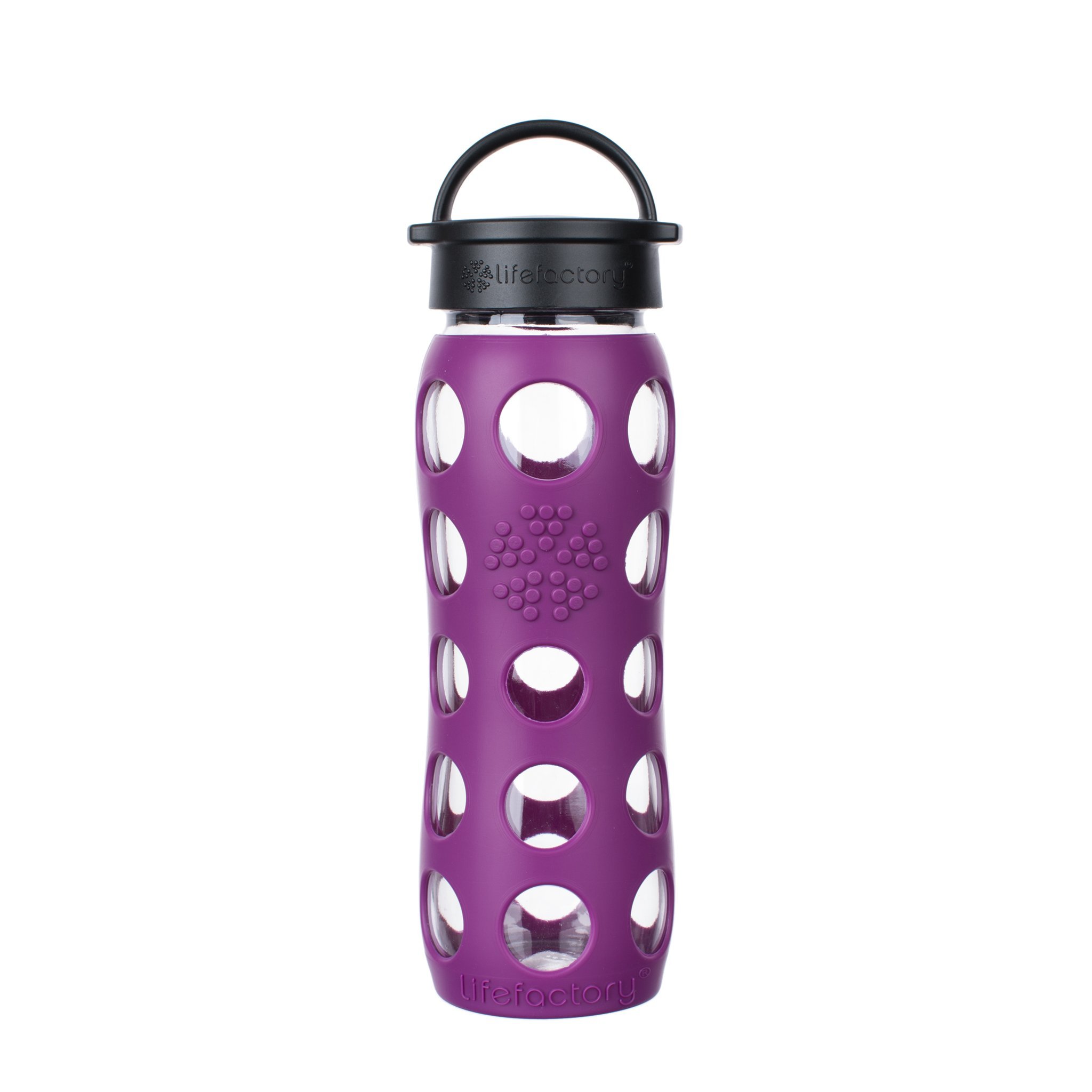 Lifefactory Glass Hydration Bottle Plum 650 ml — image 1