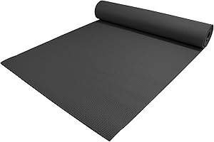 YogaAccessories 1/4" Thick High Density Deluxe Non Slip Exercise Pilates & Yoga Mat