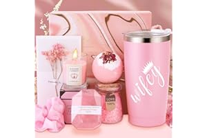 OICEME Women Spa Gifts Basket Birthday Box Set Wife Wifey Bride Her Anniversary Honeymoon Wedding Day Bridal Shower Bachelorette Party Engaged Engagement Funny Unique Special Best Aesthetic Present 1 2 5 10