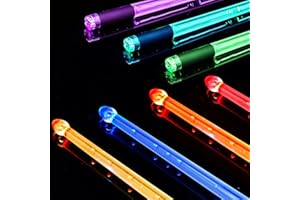 Rechargeable 15-Color Changing Drum Sticks, LED Glow-in-the-Dark Drumsticks for Kids, Light Up Drum Accessories, Drummer Gift