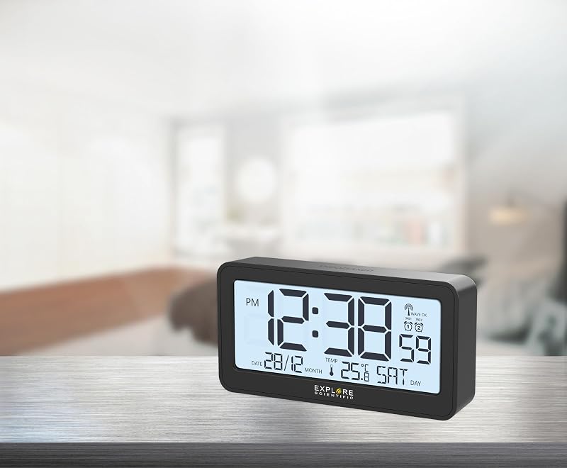 , Radiowecker, LED-Uhr, Schwarz