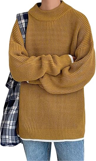 Amazon Alppvセーター メンズ ファッション 秋 冬 クルーネック メンズ カットソーセーター 長袖 ニット プルオーバー カジュアル 通勤 通学 厚手 薄手 インナー メンズ トップス セーター 通販