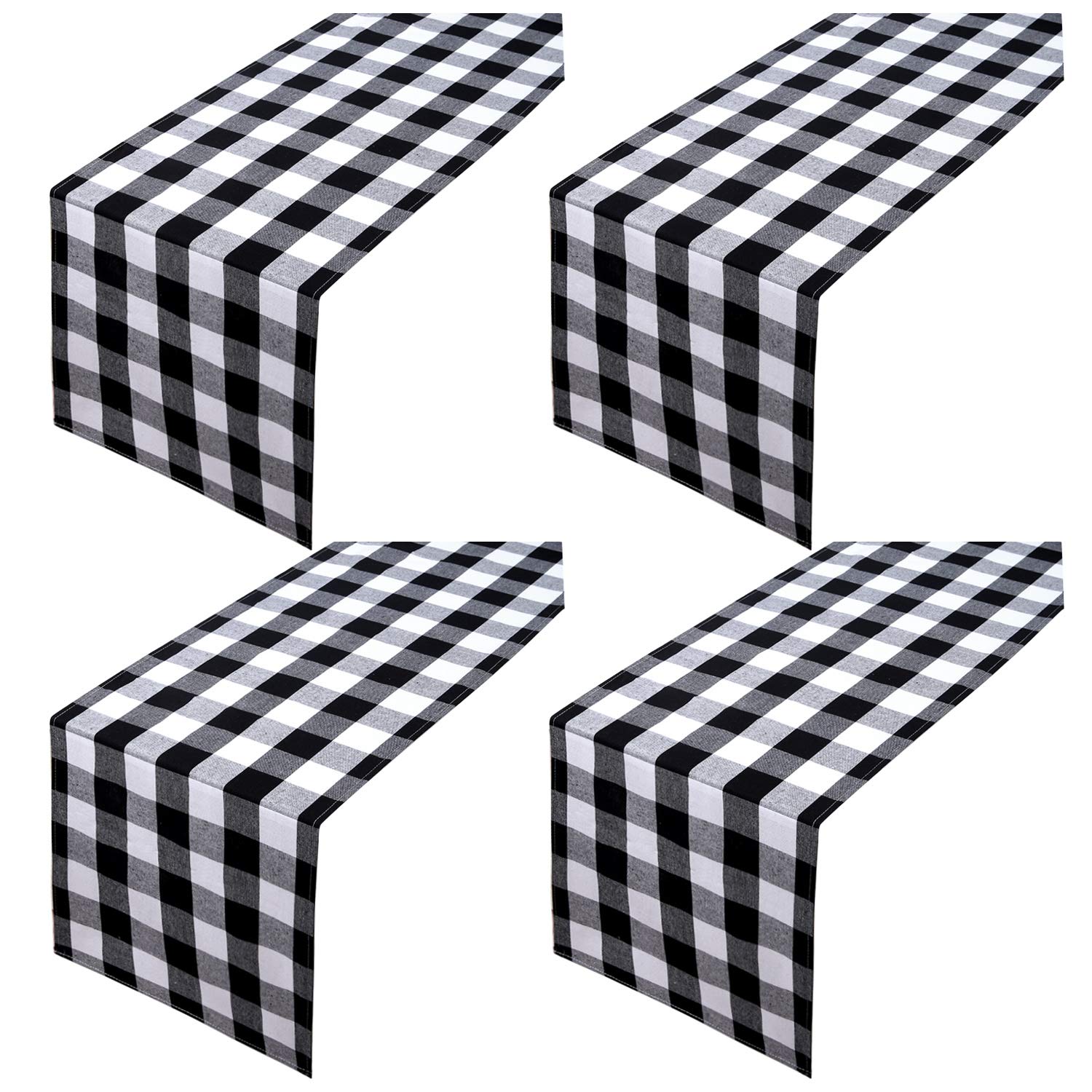 Best blue and white checked table runner