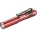 Streamlight 66323 MicroStream 45-Lumen EDC Ultra-Compact Flashlight with AAA Alkaline Battery, Clear Retail Packaging, Red