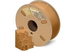 DURAMIC 3D PLA Filament 1.75mm Light Brown 1kg Spool, Jam-Free High Stifness 3D Printing Filament with Cardboard Spool, No-Tangling No-Clogging Dimensional Accuracy 99% +/- 0.03 mm