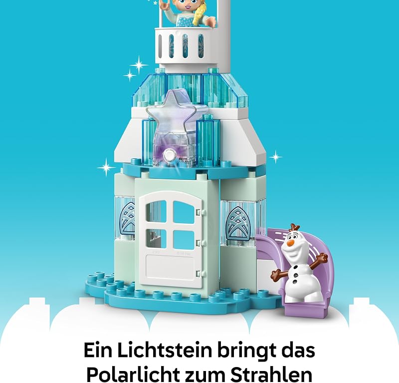 DUPLO │ Disney Annas und Elsas Party im Eispalast - Frozen Spielzeug mit ELSA Figur, Lichtstein & Zubehör - Kleinkinder Motorikspielzeug ab 2 Jahren - Minifiguren für Mädchen und Jungen - 10455 — Foto 5 von 8