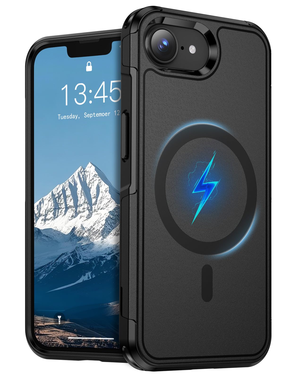 Photo 1 of jaroco for iPhone 16e Case, [Compatible with MagSafe][Military Grade Drop Protection][Anti-scrach] with Magnetic Heavy Duty Shockproof Phone Case -Black