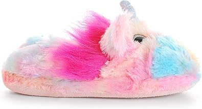 girls rainbow slippers