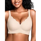 Cuteio Wireless Jelly Bras for Women No Underwire with Support - S-2XL Seamless Bralettes Everyday Comfort Tshirt Padded Bra
