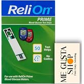 ReliOn Prime Blood Glucose Test Strips, 50 Count + me Gusta Sticker