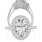 BAGOLIKA Engagement Rings for Women 2CT 925 Sterling Silver 8A Cz Radiant Cut Wedding Band Promise Rings for Her Size 5-9