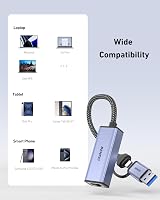 BENFEI USB 3.0 to Gigabit Ethernet LAN Adapter 1000Mbps for MacBook Surface Pro view 7