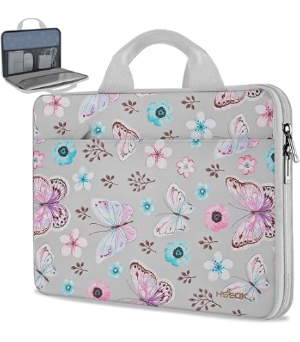 15.6 Inch Laptop Sleeve Case With Handle - Neoprene, Waterproof, Mermaid Scale Design - View #8