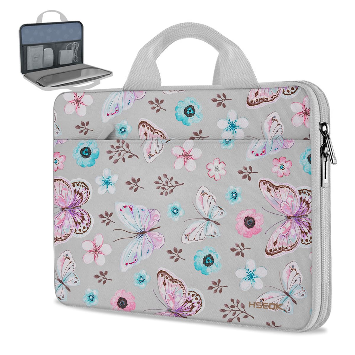 HSEOK Laptop Sleeve 13.3 Inch Case Briefcase Compatible with MacBook Pro 14 inch 2021 M1 Pro/M1 Max A2442 and All Model of 13.3 Inch MacBook Air/Pro, XPS 13, Most Popular 13"-13.5" Notebooks,B02F01