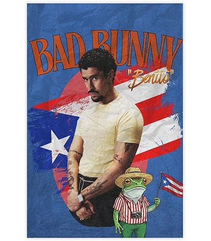 Amazon.com: BUY ART FOR LESS Officially Licensed Bad Bunny Heart