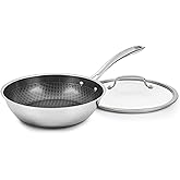 Cuisinart FusionPlus Nonstick Stainless Steel Cookware, 10.25-Inch Deep Fry Pan Skillet with Cover, PFAS-Free PURELYSEAR Ceramic Technology, Scratch Proof, Cool Grip Handles, Dishwasher Safe