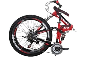 EUROBIKE Folding Bike, Folding Mountain Bike,Adult Bike,TSM G4/G7 Bicycle, 26/27.5Inch,Dual Disc Brake Bike