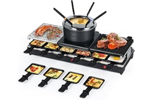 Saenchue Raclette Table Grill - Indoor Electric Grill Griddle - Nonstick Extra Large Reversible 4-In-1 Outdoor Dishwasher Saf