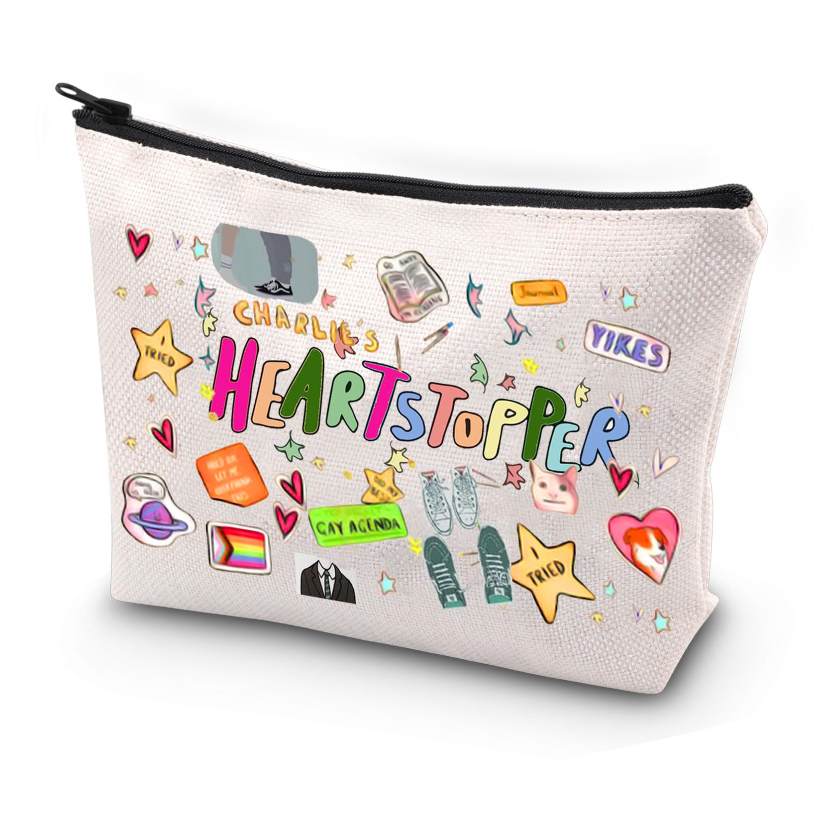FEELMEM TV Show Gift Heart Stop Gift Gay Love Makeup Bag Inspirational Gift TV Show Fans Gifts