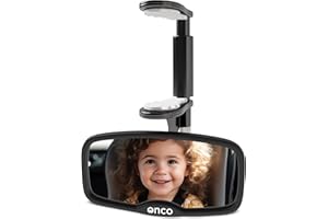 Onco Forward Facing Baby Car Mirror - Clip On Car Mirror for Baby, 100% Shatterproof & Shakeproof, Newborn Essentials