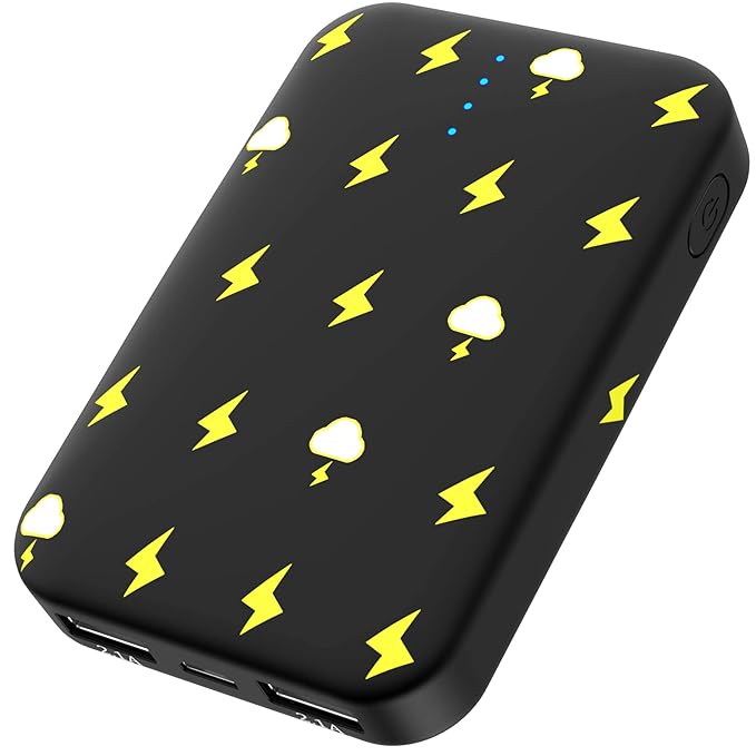 Luvfun Externer Akku, Power Bank 10000mAh 2-Port Handy Powerbank Klein Tragbares Ladegerät für Smartphone/Tablet PC/MP3 /Digi