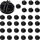 Jovitec 32 Pieces ABS Cube Connectors for Wire Storage Organizer, Black | Plastic Closet System Parts, Compatible with Wire Shelving, Snap-fit Design for DIY Storage Cube Organizer Assembly