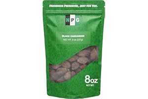 NPG Premium Black Cardamom Pods (Tsao Ko/Cao Guo) 8 Ounces Whole, Large, and Aromatic Brown Seed Pods, All-Natural Non-GMO Spice for Indian Biryani, Curry, Vietnamese Pho, Chinese Stews, and Middle Eastern Cooking