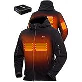 ANTARCTICA GEAR Heated Jacket with 12V 16000mAh Battery Pack, Polar Fleece Coat for Men Women, Fit Zip Hood Winter Jacket
