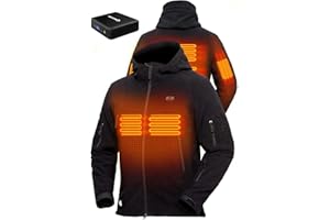 ANTARCTICA GEAR Heated Jacket with 12V 16000mAh Battery Pack, Polar Fleece Coat for Men Women, Fit Zip Hood Winter Jacket