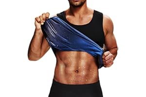 BXVX Sauna Suit Sweat Waist Trainer Vest for Men Sweat Workout Tank Top Shaper