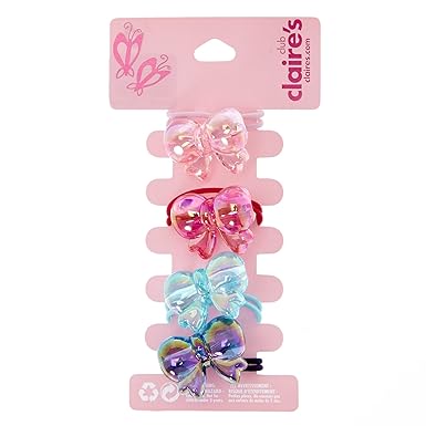 Claire S Club Kids Pastel Bow Hair Ties 4 Packclaire S Club