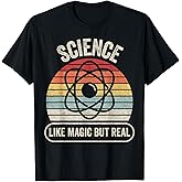 Retro Vintage Science Like Magic But Real T-Shirt Small