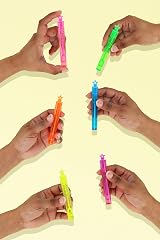 Henbrandt 12 Neon Star Bubble Tubes with Wand for Kids Parties view 7