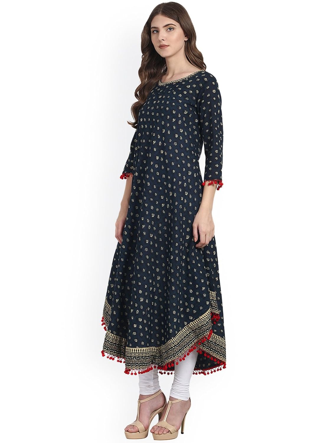amayra women's cotton anarkali kurti