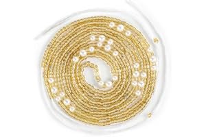 ELABEST 50inch Plus Size African Waist Beads Belly Chain Non-Stretching Tie-on Bead Jewelry Accessories for Women and Girls