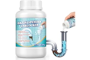 Drain Unblocker 260g, Heavy Duty Drain Cleaner for Kitchen Sink, Toilet, Shower and Outdoor Pipes, Sink Unblocker for Hair, G